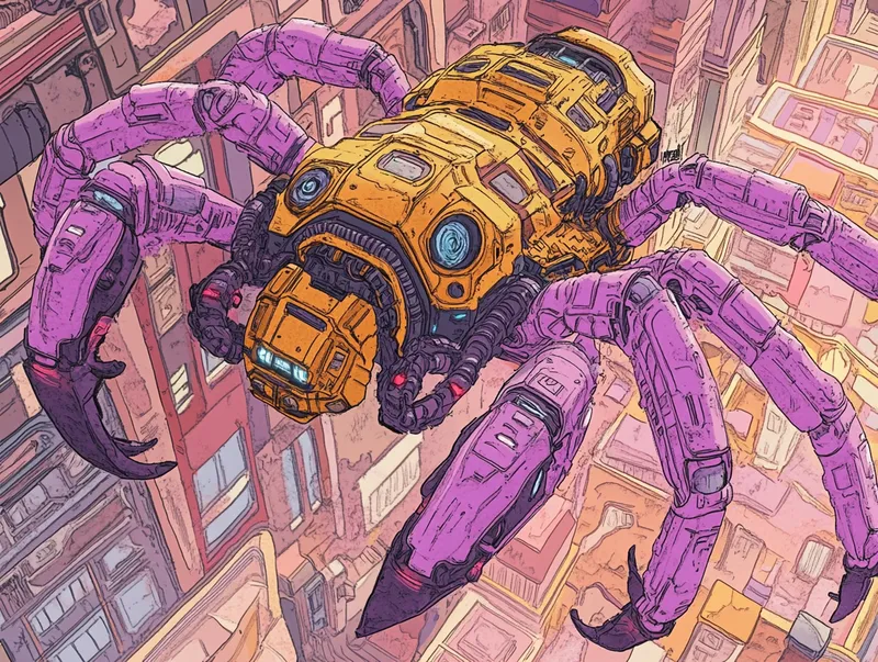 giant spider robot  --sref 11854