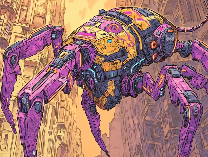 giant spider robot  --sref 11854