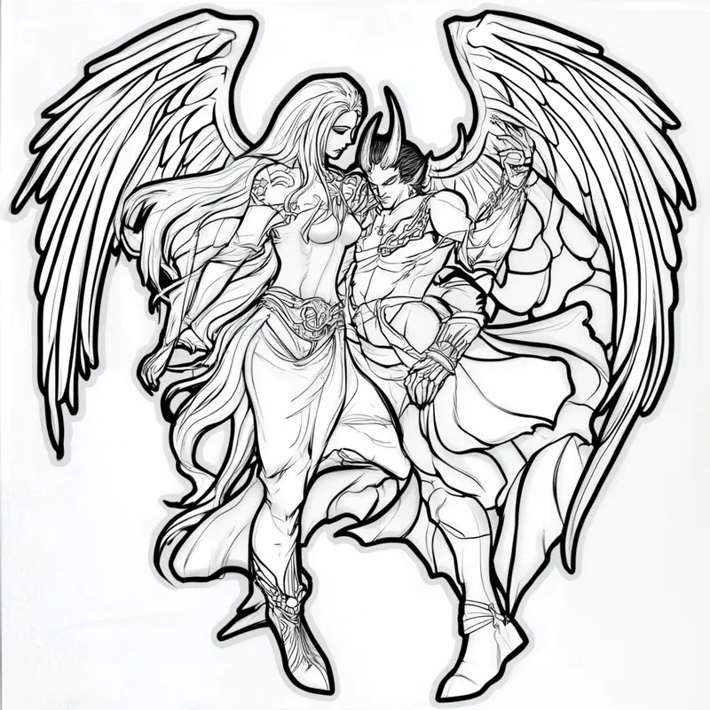 angel and demon  --sref 75327706