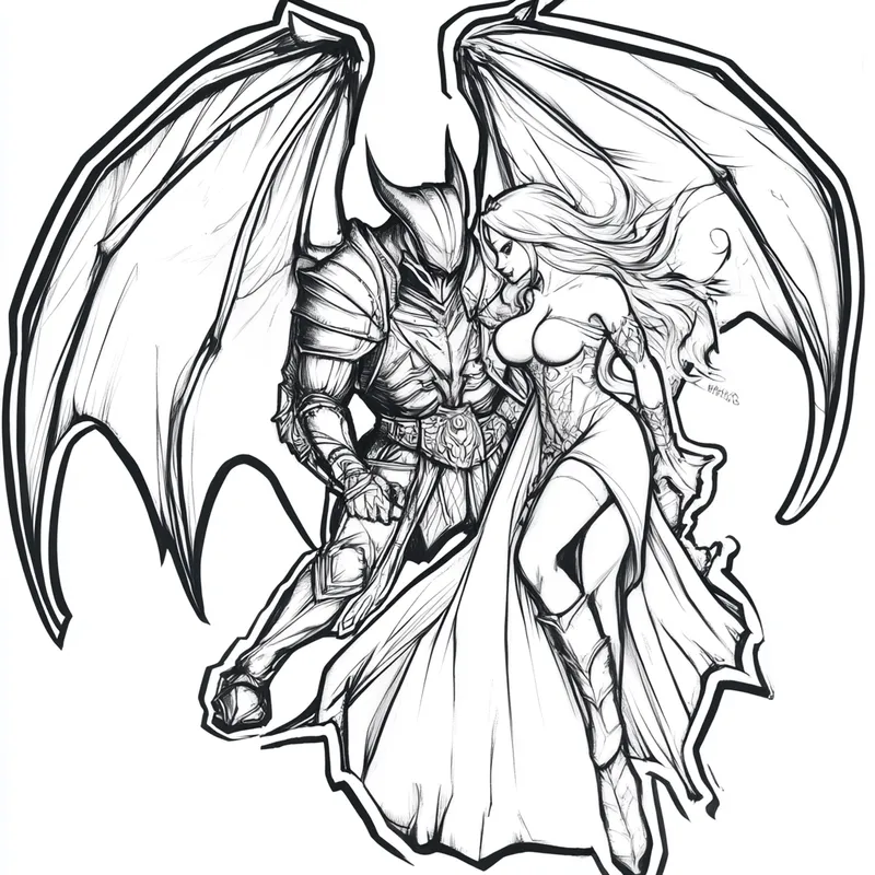 angel and demon  --sref 75327706