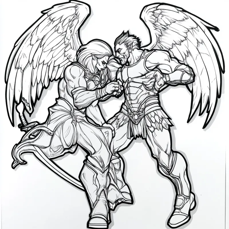 angel and demon  --sref 75327706