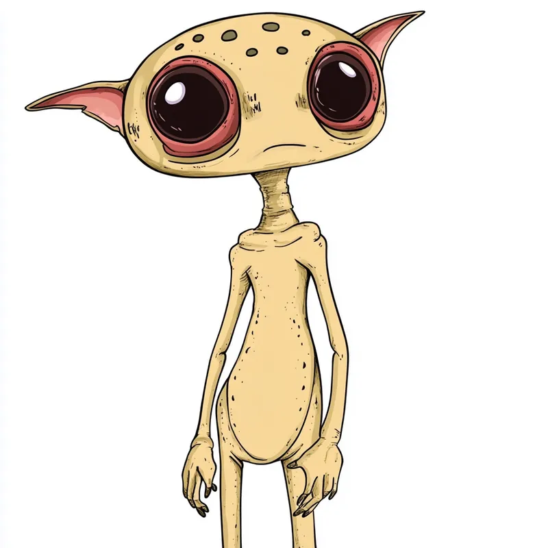 an alien character  --sref 2474216135