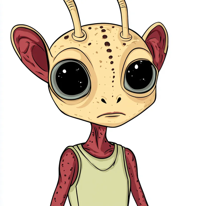 an alien character  --sref 2474216135