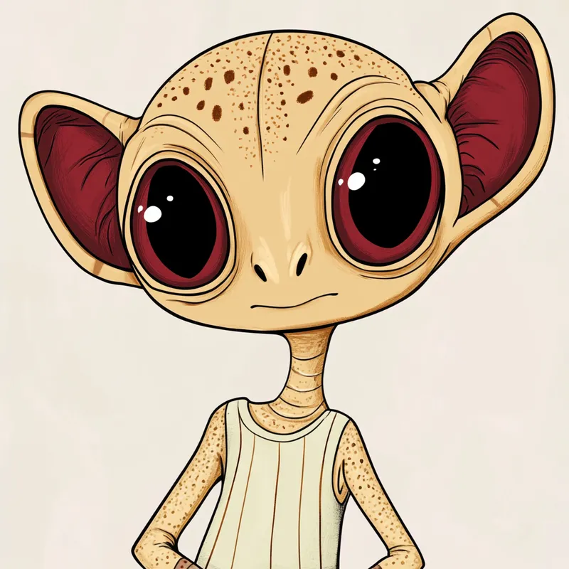 an alien character  --sref 2474216135