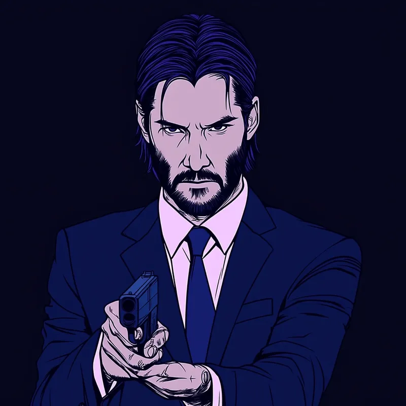 john wick  --sref 853849143  --sref 4285671926