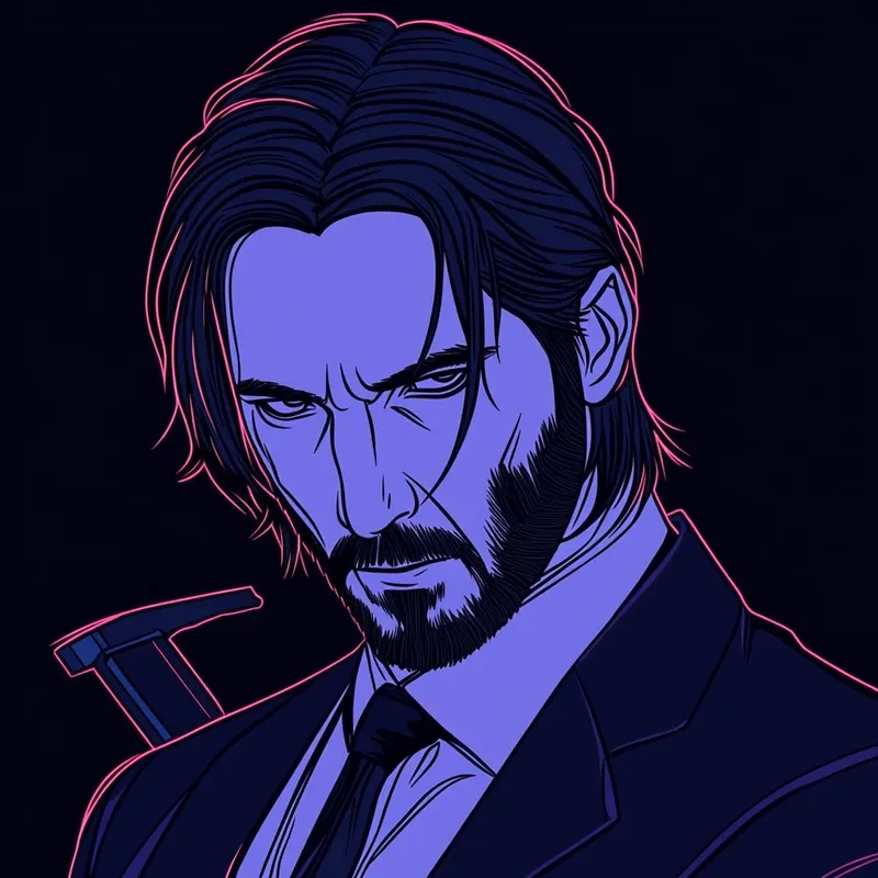 john wick  --sref 853849143  --sref 4285671926