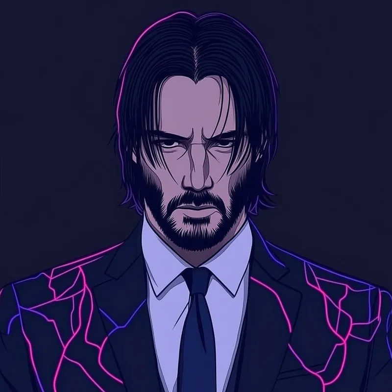 john wick  --sref 853849143  --sref 4285671926