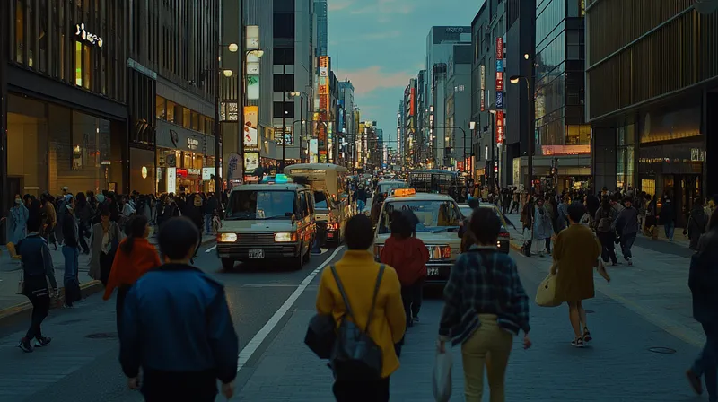 a busy street of Tokyo  --sref 541512247