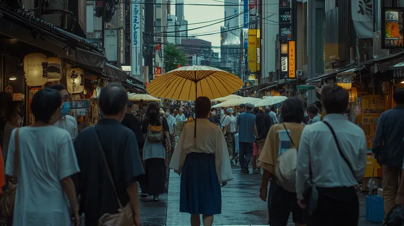 a busy street of Tokyo  --sref 541512247