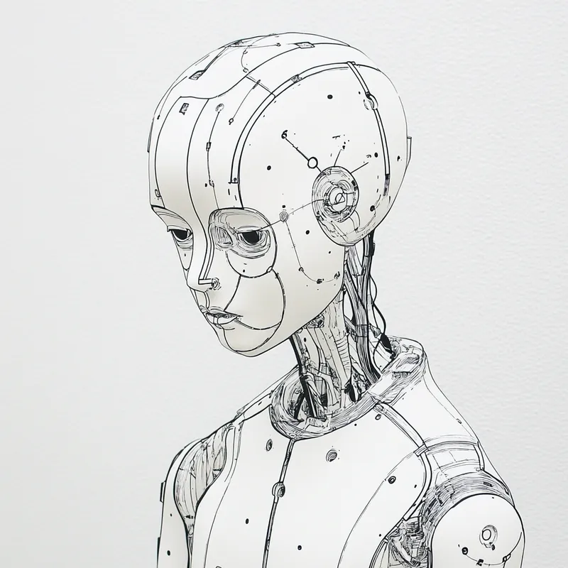 humanoid robots  --sref 19797