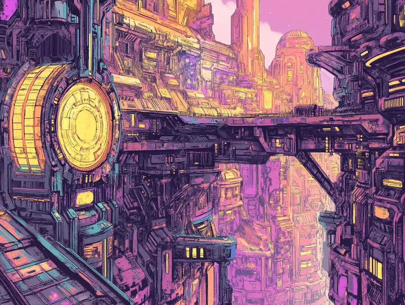 futuristic city  --sref 11854