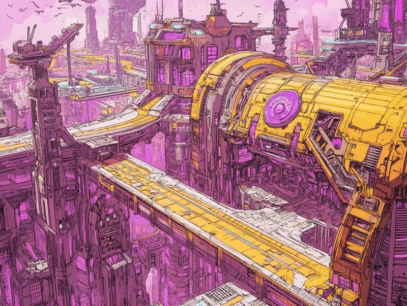 futuristic city  --sref 11854