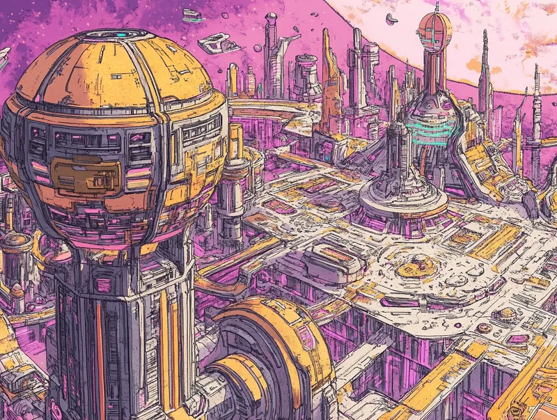 futuristic city  --sref 11854