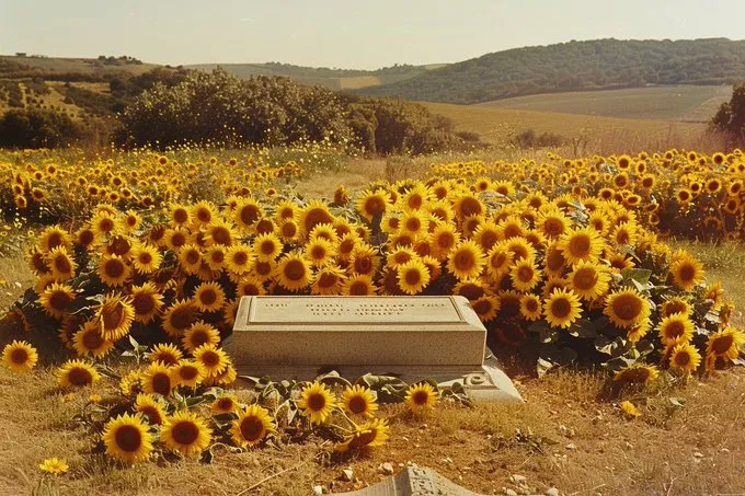 I love this style! 

35mm film photography of a solitary grave in the middle of a sunflowers field --ar 3:2 --sref 1098239984 --s 250