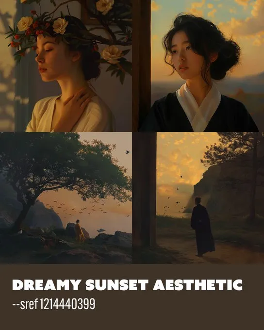 Dive into these unique aesthetics and get inspired!

Dreamy Sunset Aesthetic
--sref 1214440399

3D Fragmented Sculpture
--sref 2794945925

Ethereal Flowing Realism
--sref 3916549319

Dark Graphic Gothic
--sref 4115042582

 Follow me for more codes daily!

#Midjourney