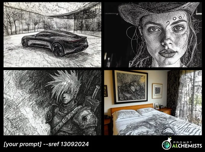  #StyleRef of the day (13 September 2024)                      --sref 13092024     #Midjourney                 
Very artistic  Sref of the day