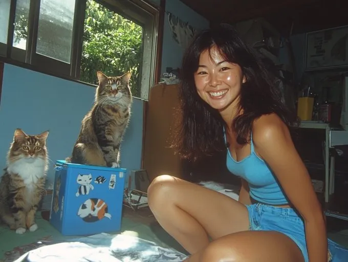 photograph, wide-angle, a cat, Japanese woman, summer --sref 1328499415 --p --s 1000
#srefshare #promptshare #cat #midjourneyv61