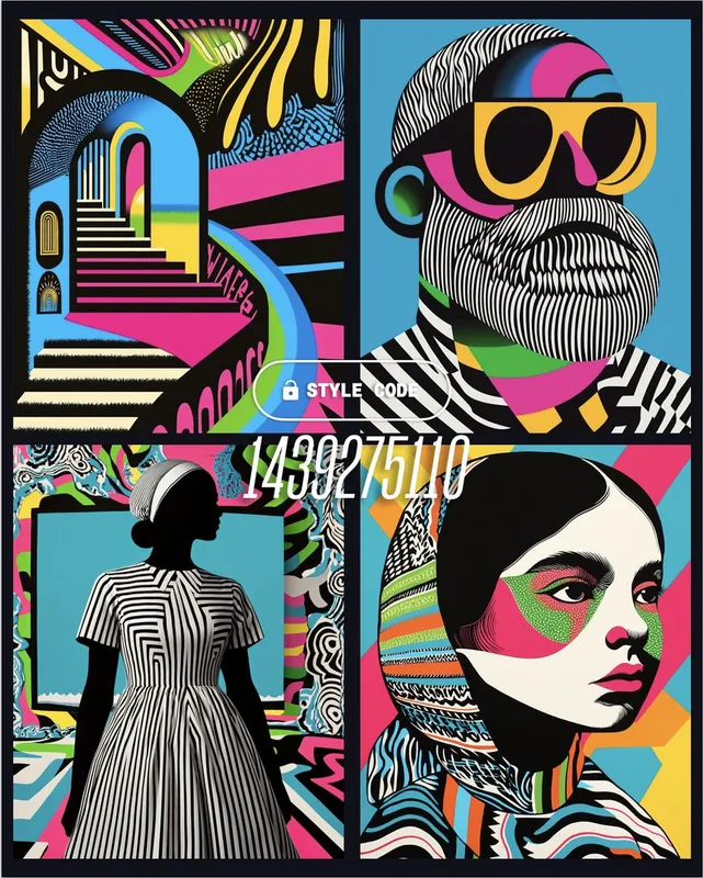 Not my style but the vibe is too good to ignore. 

A nice vibrant, graphic, and pop-art inspired aesthetic with a bold color palette.

--sref 1439275110 

#midjourney #promptshare #stylecodes