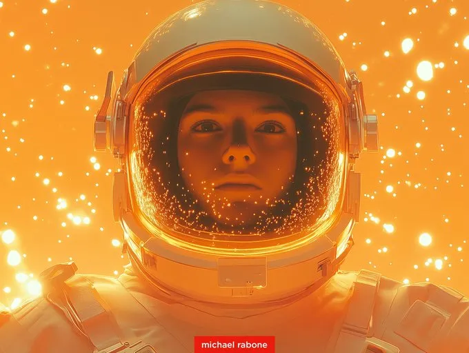 Style reference + fire ember prompt

close-up cinematic movie scene of young astronaut wearing futuristic spacesuit floating in space with sparks and fire embers all around, lots of bokeh --ar 4:3 --style raw --sref 1556058944 --sw 100 --stylize 800

Outer space with #Midjourney