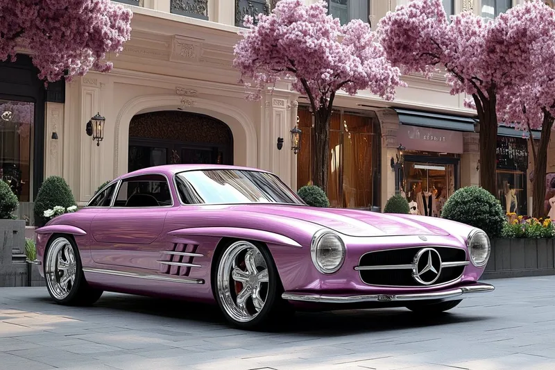 Cherry Blossom Mercedes.
--sref 1653149419