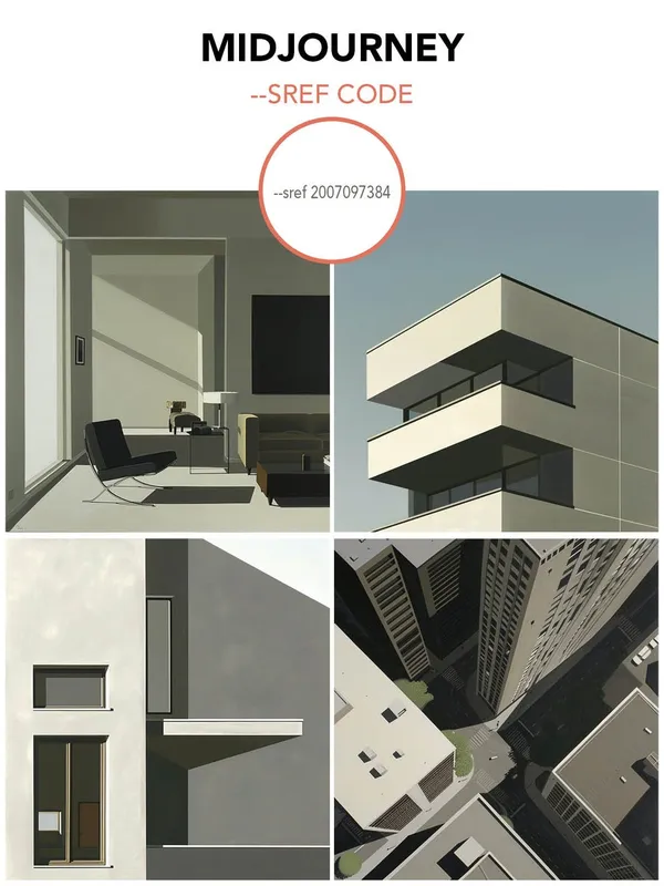 >Midjourney --sref code<           

I really like this one

[SUBJECT] --sref 2007097384

Exemple prompts in ALT
#architecture