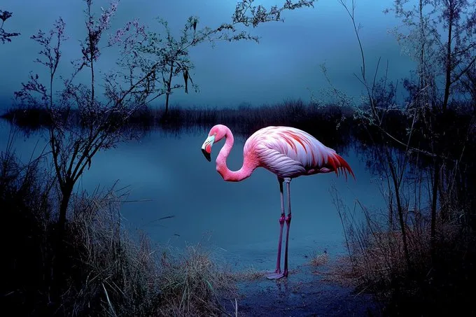 This style reference is extremely good, thank you @egeberkina  for sharing!

flashlight photography of a flamingo --sref 2252139835 --ar 3:2