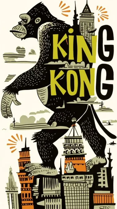 A sref for King Kong and Godzilla?

I have found it:

--sref 3010196150

I love the sketchy aesthetics, especially the buildings.

It can be very useful for movie posters and book covers. Reminiscent of billboards from the 1950s.

Full prompt in ALT 