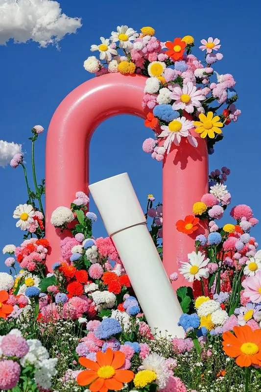 This sref blend is perfect for creating colorful scenes for mockups!

Here's the prompt structure:

close up product photography of [a white aluminium can] mockup laying [in a pile of flowers], [sky] background --ar 2:3 --sref 484604415::3 57040263::4 1597909873 3342654963::2 --p